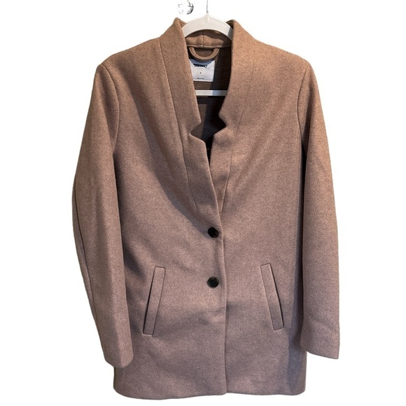 Old navy pink pea coat NEW pockets no tags heather pink gray small - Picture 1 of 5